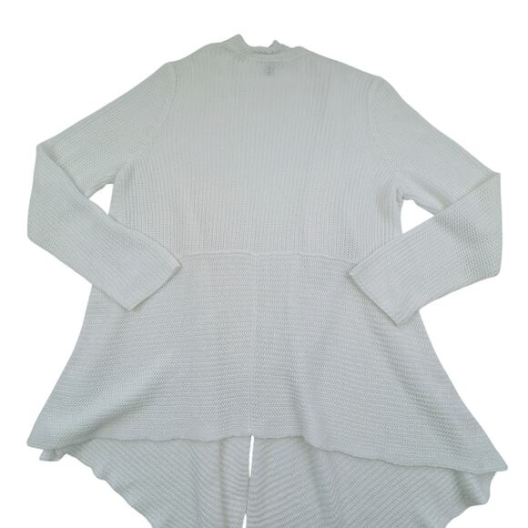 Eileen Fisher 100% Organic Cotton Asymmetrical Open Front Cardigan Women's XL - Picture 3 of 8